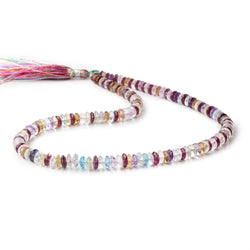 6-7mm Multi Gemstone German Faceted Rondelles 16 inch 150 Beads AAA (ONLINE ORDER ONLY)