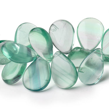 17x12-23x15mm Fluorite Plain Pear Beads 6.5 inch 27 pieces (ONLINE ORDER ONLY)
