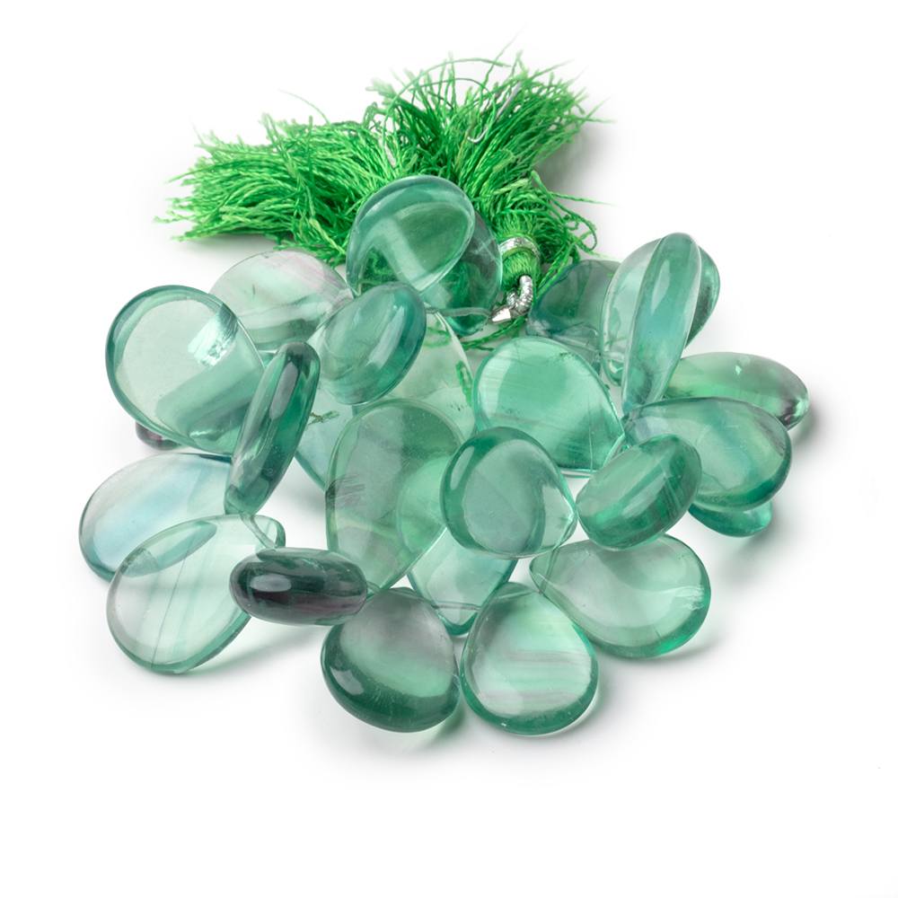 17x12-23x15mm Fluorite Plain Pear Beads 6.5 inch 27 pieces (ONLINE ORDER ONLY)