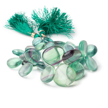 11-20mm Fluorite plain heart beads 7 inch 30 pieces (ONLINE ORDER ONLY)