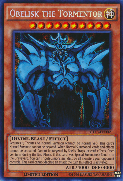 Obelisk the Tormentor [CT13-EN002] Secret Rare (ONLINE ORDER ONLY)