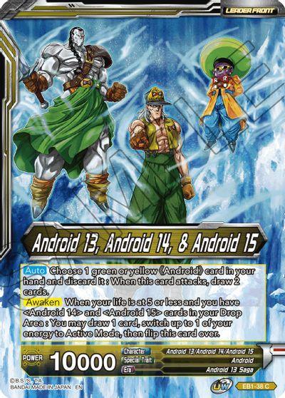 Android 13, Android 14, & Android 15 // Android 13, the Unstoppable (EB1-38) [Battle Evolution Booster] (ONLINE ORDER ONLY)