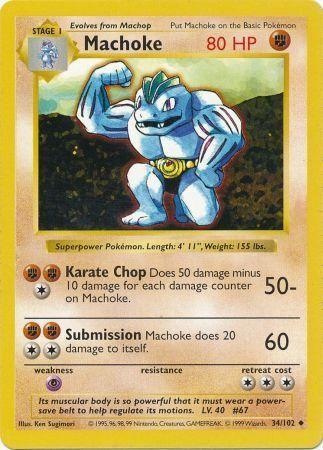 Machoke (34/102) [Base Set Shadowless Unlimited] (Online Only)