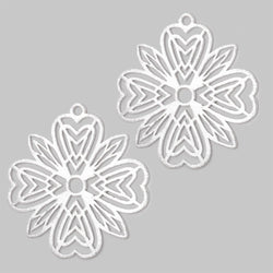 41mm Brushed Filigree Flower Charm Set of 2 pieces (ONLINE ORDER ONLY)
