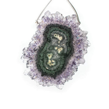 41x32mm Amethyst Solar Quartz Stalactite Crystal Focal Bead 1 piece (ONLINE ORDER ONLY)