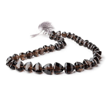 8-13mm Smoky Quartz Faceted Trillion Beads 15 inch 42 pieces (ONLINE ORDER ONLY)