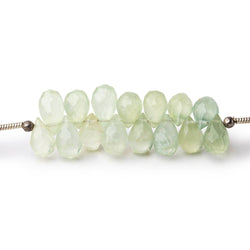 7-8mm Prehnite Tear Drop Briolette Beads 7 inch 61 pieces (ONLINE ORDER ONLY)