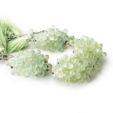 7-8mm Prehnite Tear Drop Briolette Beads 7 inch 61 pieces (ONLINE ORDER ONLY)