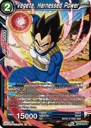 Vegeta, Harnessed Power (BT16-031) [Realm of the Gods] (ONLINE ORDER ONLY)