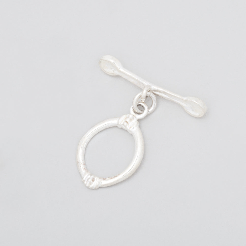 18x14mm Sterling Silver Oval Toggle Art Deco Design 1 piece (ONLINE ORDER ONLY)