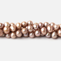 6x5mm Mocha Brown Off Round Freshwater Pearls 15 inch 71 pieces (ONLINE ORDER ONLY)