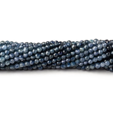 2mm Shaded Blue Sapphire Micro Faceted Rounds 12.5 inch 157 Beads (ONLINE ORDER ONLY)
