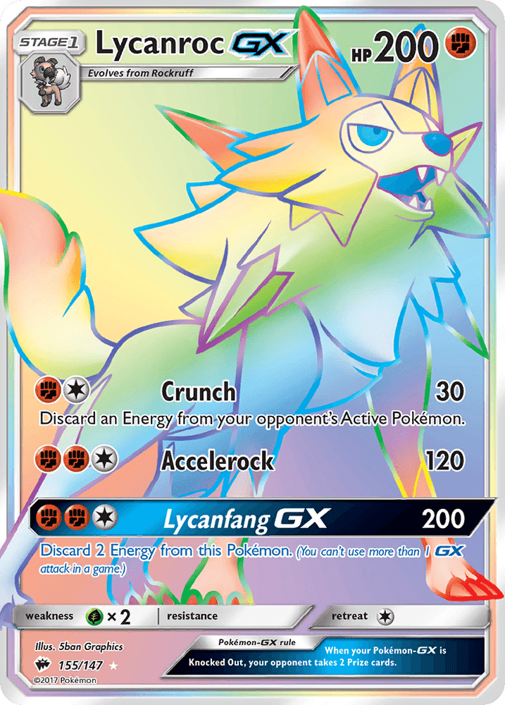 Lycanroc GX (155/147) [Sun & Moon: Burning Shadows] (Online Only)