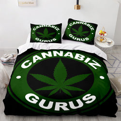 420 weed plant 3 Piece Bedding Sets Quilt Cover Without Filler (Online Order Only)