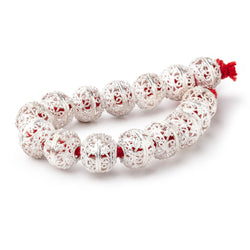 16x14mm Sterling Silver Plated Copper Filigree Rondelle 8 inch 15 Beads (ONLINE ORDER ONLY)