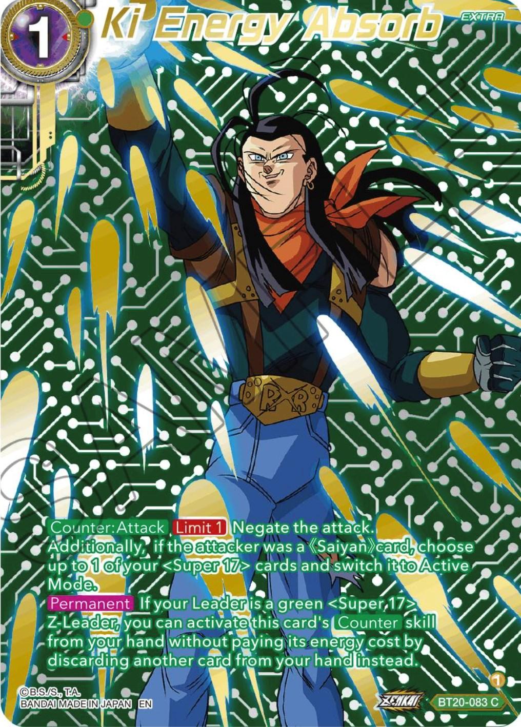 Ki Energy Absorb (Gold-Stamped) (BT20-083) [Power Absorbed] (ONLINE ORDER ONLY)