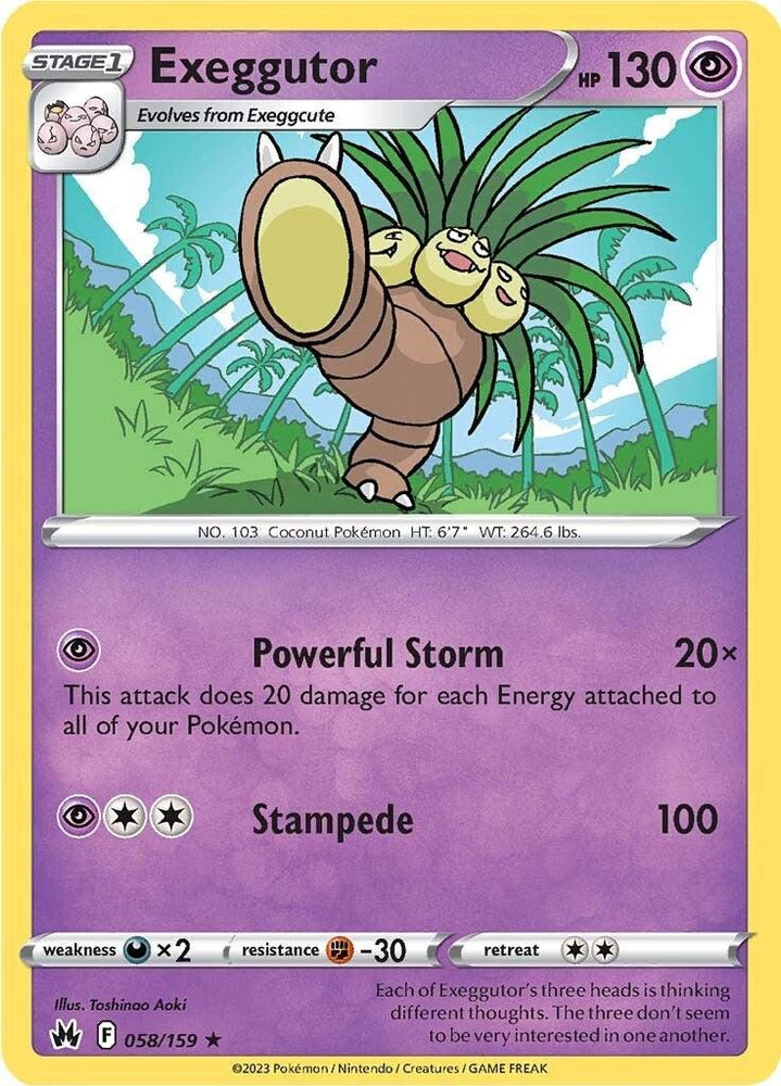 Exeggutor (058/159) [Sword & Shield: Crown Zenith] (Online Only)