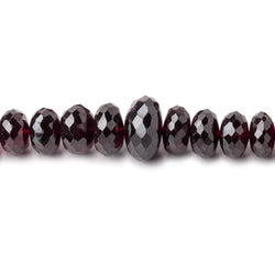 6-9mm Rhodolite Garnet faceted round and rondelle beads 16 inch 92 pieces AAA (ONLINE ORDER ONLY)