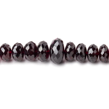 6-9mm Rhodolite Garnet faceted round and rondelle beads 16 inch 92 pieces AAA (ONLINE ORDER ONLY)