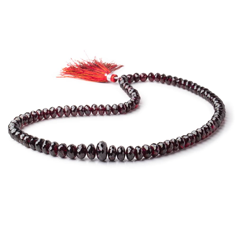 6-9mm Rhodolite Garnet faceted round and rondelle beads 16 inch 92 pieces AAA (ONLINE ORDER ONLY)