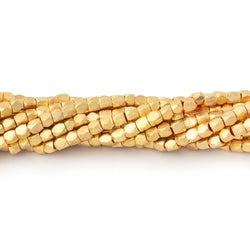 2mm Brushed Faceted Nugget Beads 8 inch 84 pieces (ONLINE ORDER ONLY)