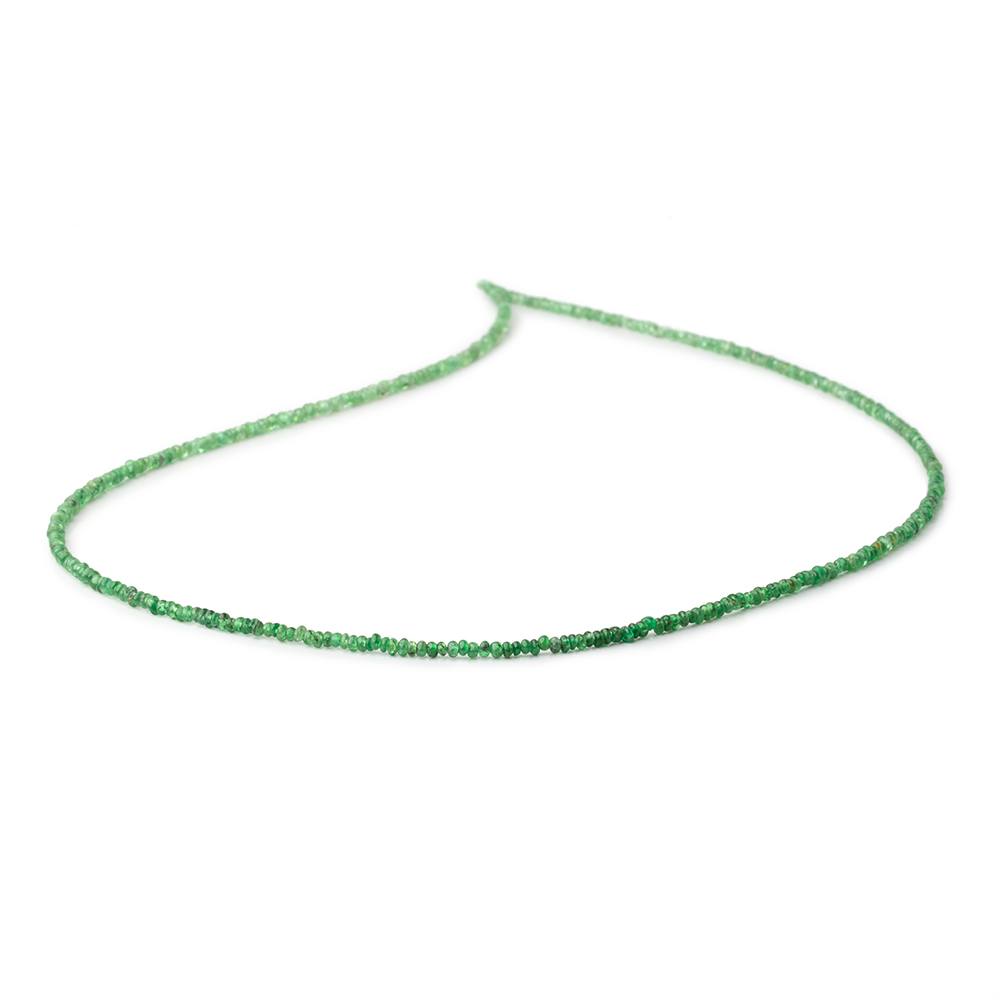 2mm Shaded Tsavorite Garnet Plain Rondelle Beads 18 inch 375 pieces