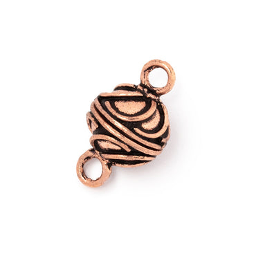 12mm Antiqued Copper Overlapping Design Magnetic Clasp Set of 2 (ONLINE ORDER ONLY)