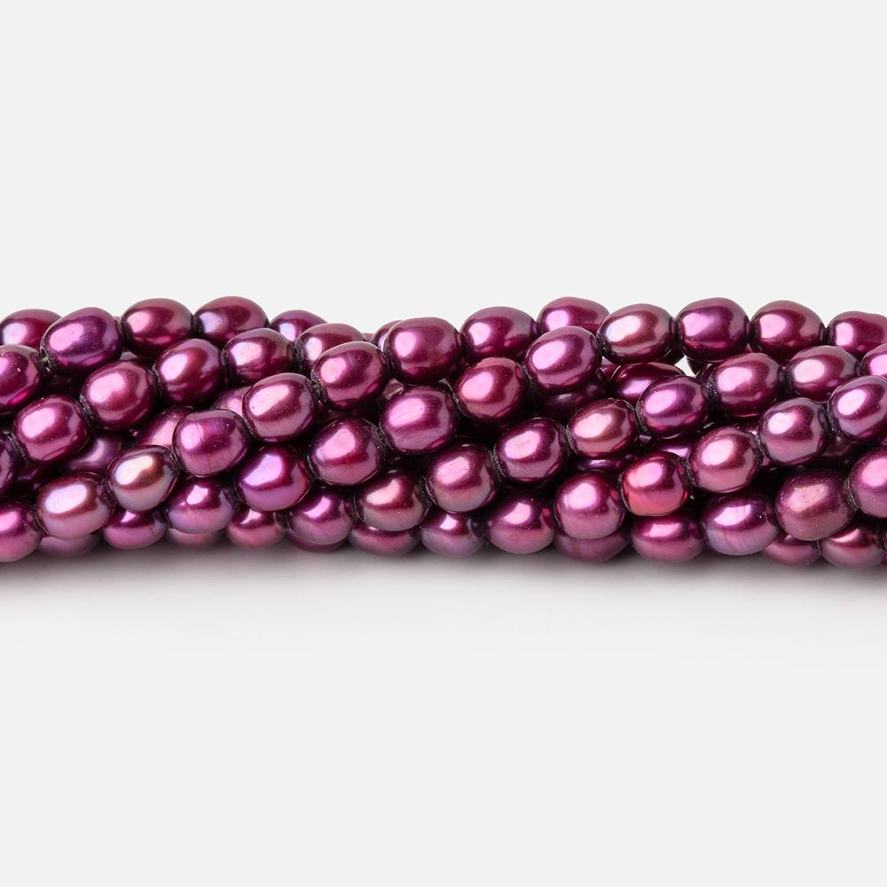 4x3mm Berry Purple Oval Freshwater Pearls 15.75 inch 96 Beads (ONLINE ORDER ONLY)