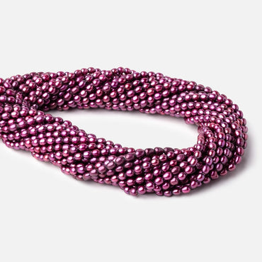 4x3mm Berry Purple Oval Freshwater Pearls 15.75 inch 96 Beads (ONLINE ORDER ONLY)