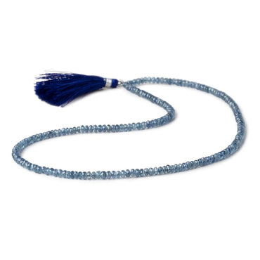 3.5mm Blue Sapphire Faceted Rondelle Beads 16 inch 203 pieces (ONLINE ORDER ONLY)