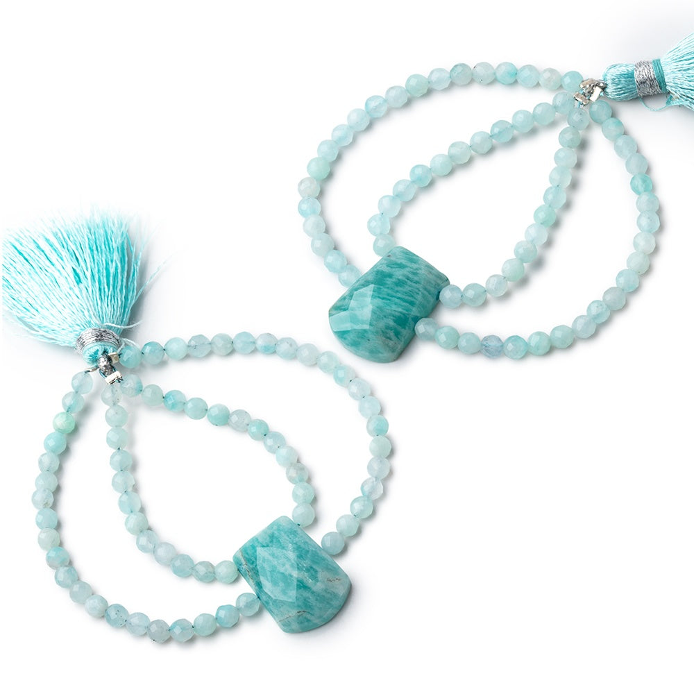 53x50mm Amazonite Fancy Focal Beads Sold as a Set of 2 (ONLINE ORDER ONLY)