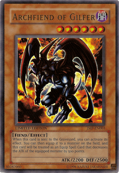 Archfiend of Gilfer [JMP-EN003] Ultra Rare (ONLINE ORDER ONLY)