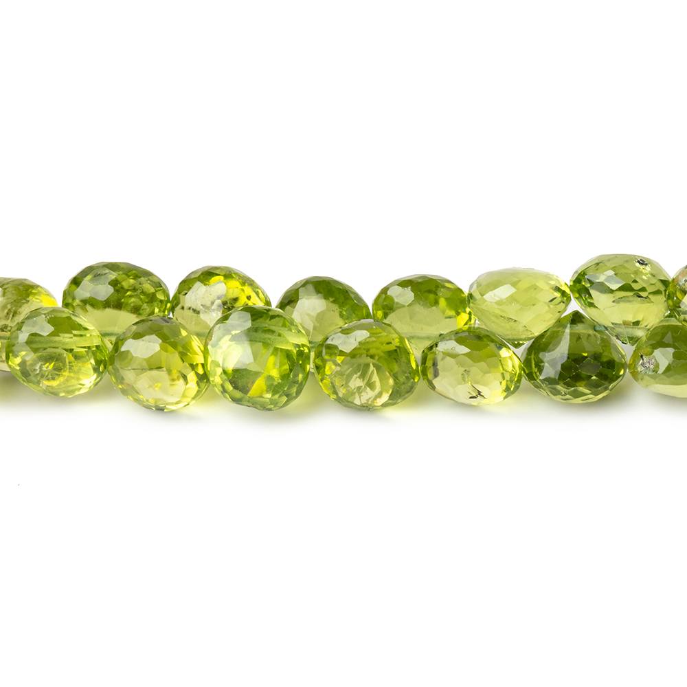 5-6mm Peridot Faceted Candy Kiss Beads 8.5 inch 82 pieces (ONLINE ORDER ONLY)
