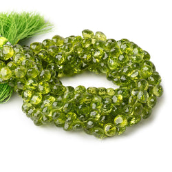 5-6mm Peridot Faceted Candy Kiss Beads 8.5 inch 82 pieces (ONLINE ORDER ONLY)
