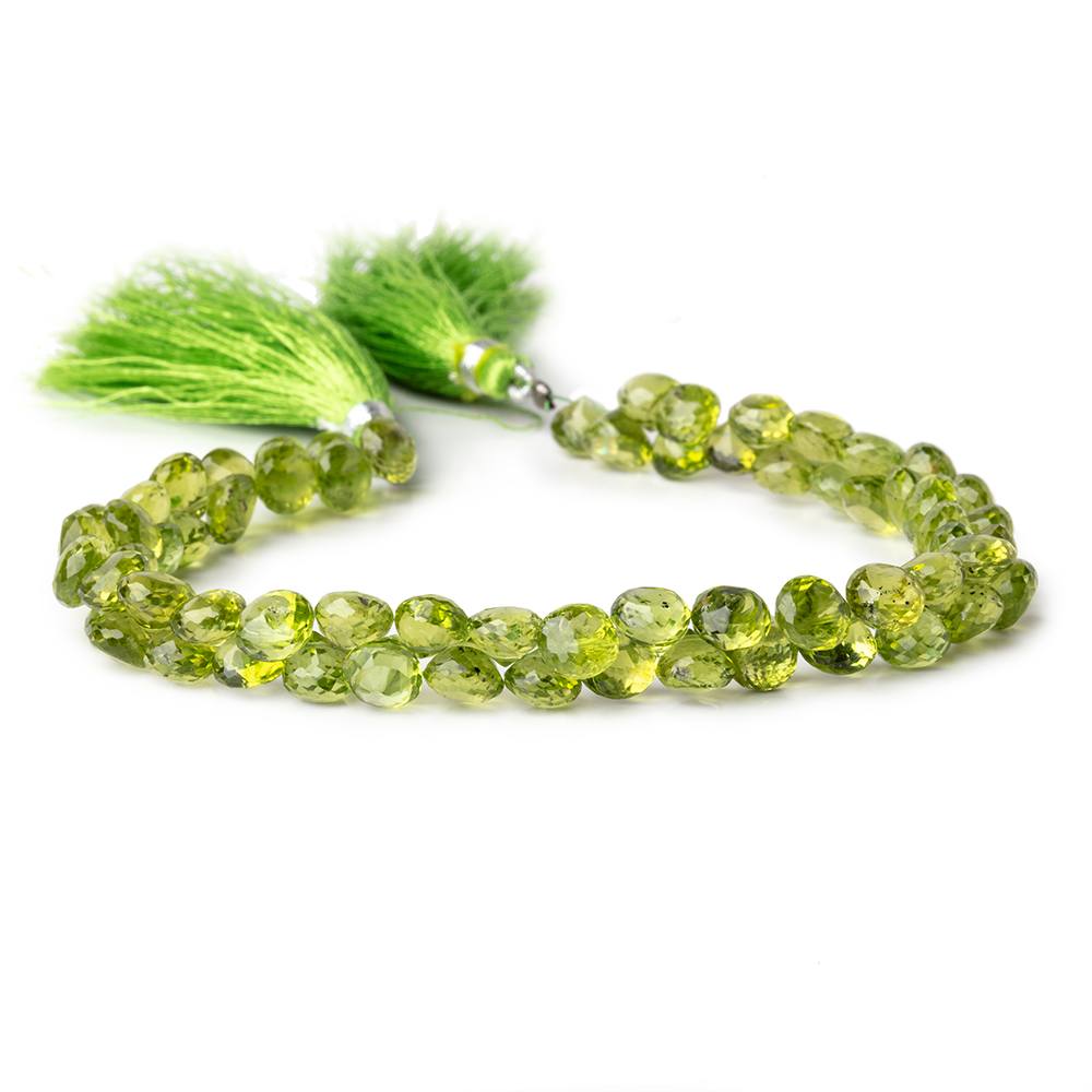 5-6mm Peridot Faceted Candy Kiss Beads 8.5 inch 82 pieces (ONLINE ORDER ONLY)