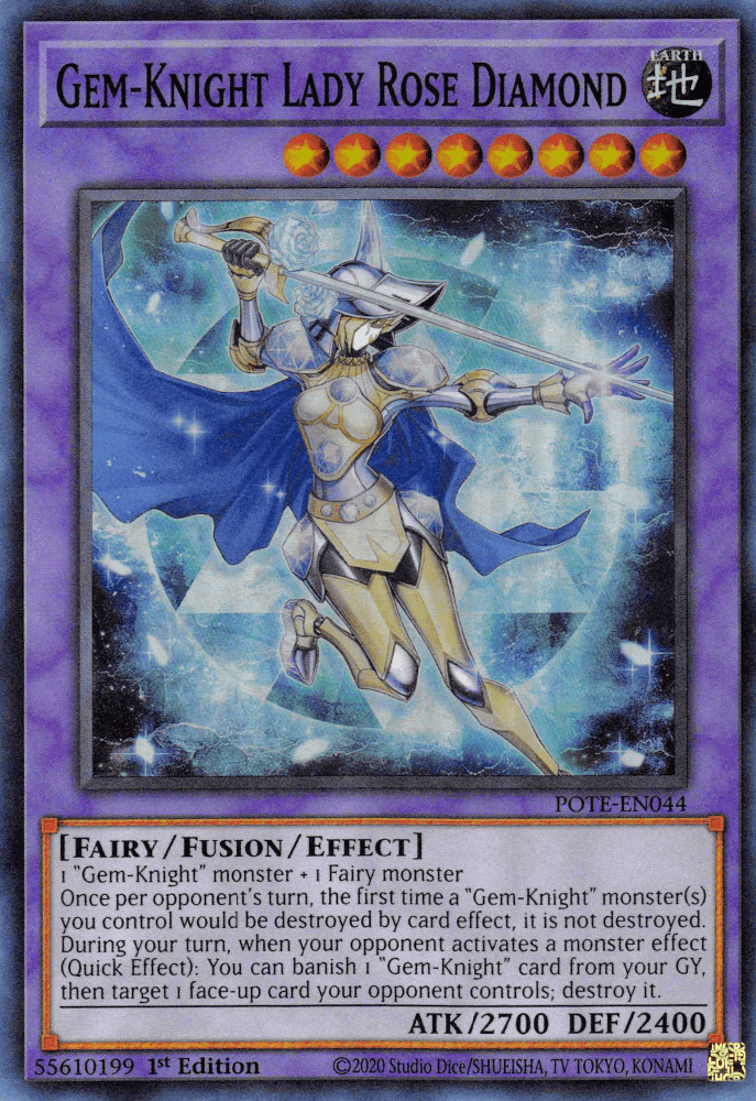 Gem-Knight Lady Rose Diamond [POTE-EN044] Super Rare (ONLINE ORDER ONLY)