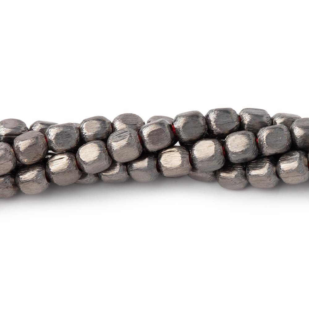 4mm Brushed Cube Beads with Rounded Corners (ONLINE ORDER ONLY)