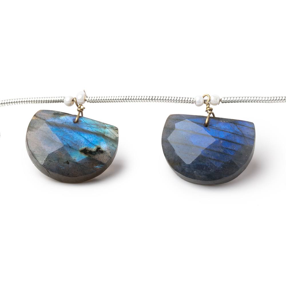 15x11-16x12mm Labradorite Faceted Half Moon Beads 6 inch 7 pieces (ONLINE ORDER ONLY)
