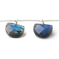 15x11-16x12mm Labradorite Faceted Half Moon Beads 6 inch 7 pieces (ONLINE ORDER ONLY)