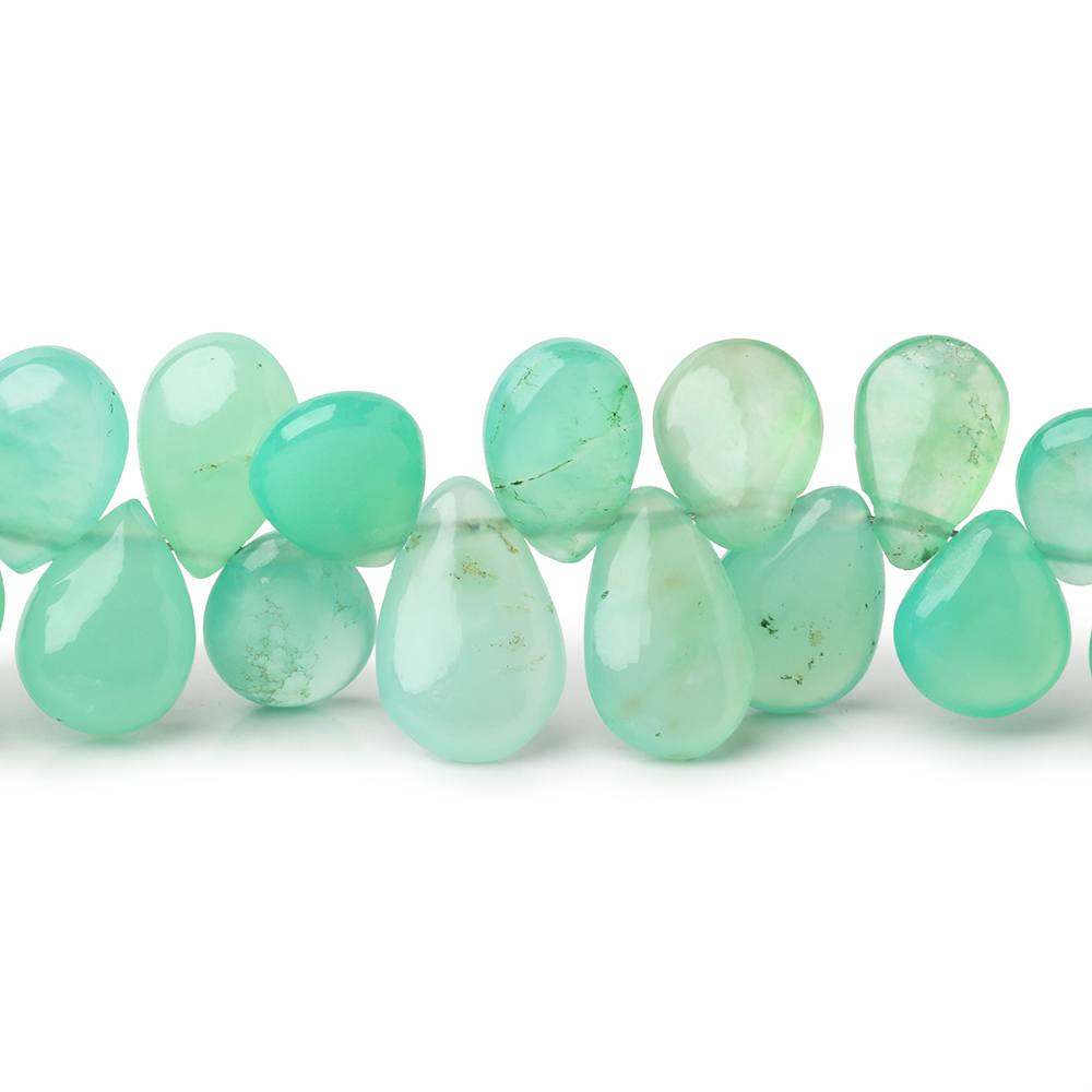 7x9-9x14mm Chrysoprase Plain Pear Beads 8 inch 50 pieces (ONLINE ORDER ONLY)