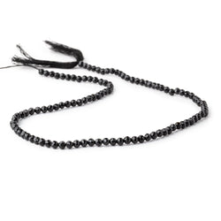 3-3.5mm Black Spinel faceted round beads 13.5 inch 100 beads (ONLINE ORDER ONLY)