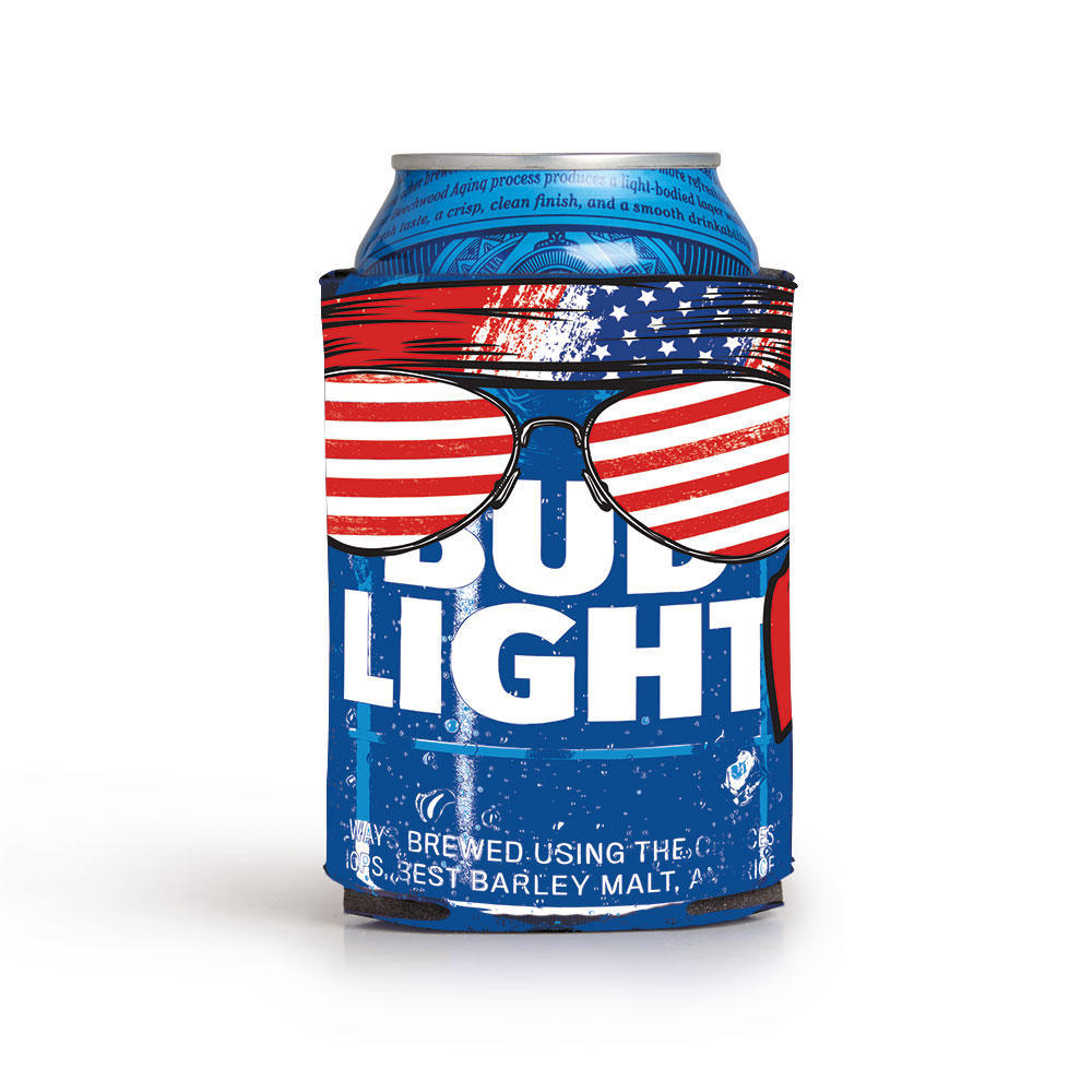 American Bud Light Beer AB Cooler Fits 12 oz Aluminum Can Coozie (Online Only)