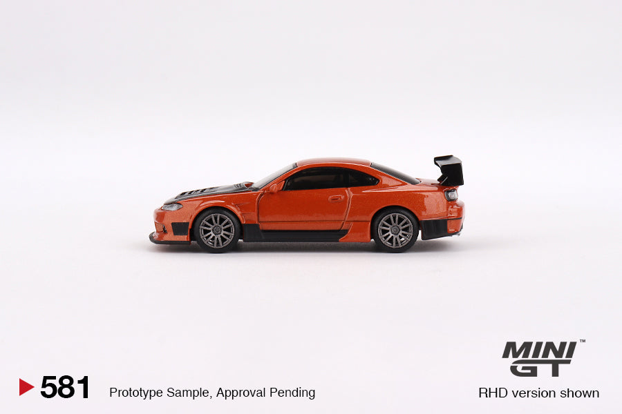 Mini-GT Nissan Silvia S15 D-MAX Metallic Orange #581 1:64 MGT0581 (ONLINE ORDER ONLY)