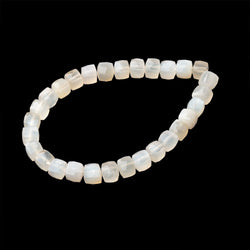 5-6mm Ceylon Moonstone Faceted Cube 7 inch 29 Beads (ONLINE ORDER ONLY)