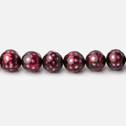 6mm Berry Red Faceted Round Freshwater Pearls 16 inch 70 pieces (ONLINE ORDER ONLY)