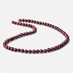 6mm Berry Red Faceted Round Freshwater Pearls 16 inch 70 pieces (ONLINE ORDER ONLY)