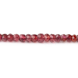 2-4mm Red Spinel Faceted Rondelle Beads 16 inch 225 pieces (ONLINE ORDER ONLY)