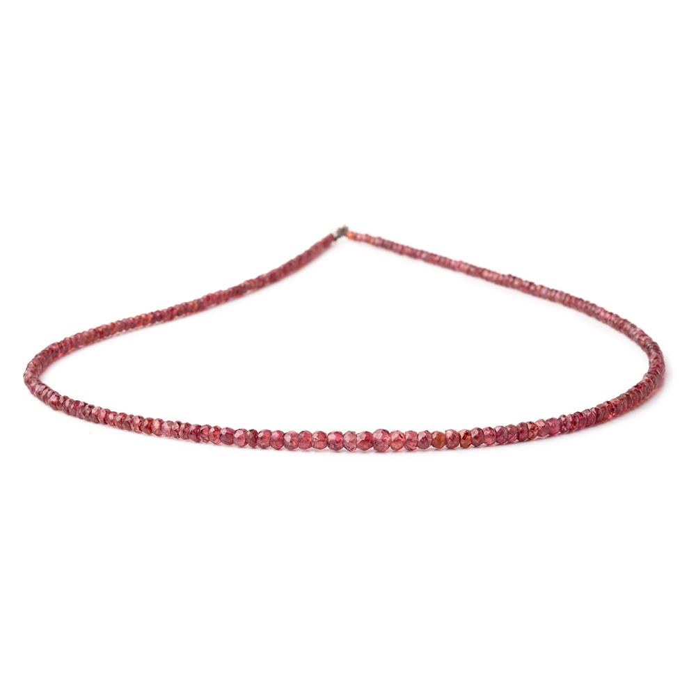 2-4mm Red Spinel Faceted Rondelle Beads 16 inch 225 pieces (ONLINE ORDER ONLY)