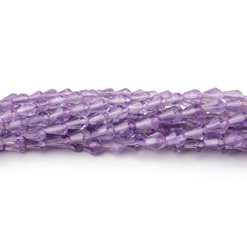 3.5-4.5mm Amethyst Straight Drilled Faceted Tear Drops 14.5 inch 75 beads (ONLINE ORDER ONLY)