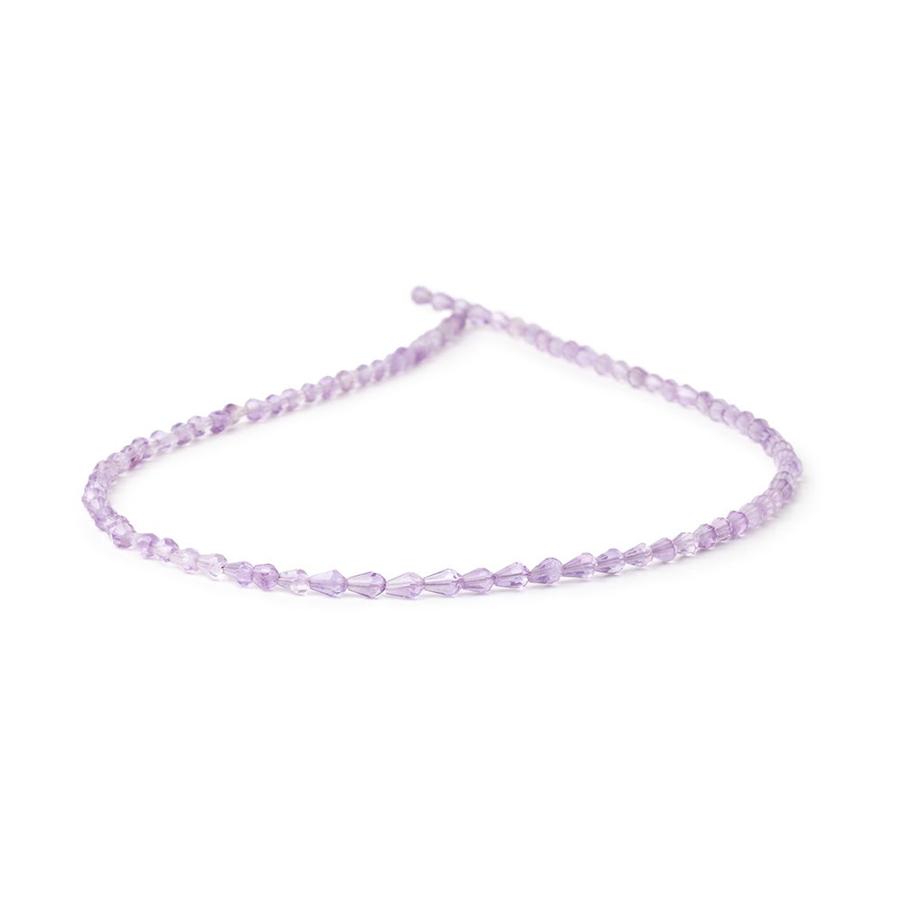 3.5-4.5mm Amethyst Straight Drilled Faceted Tear Drops 14.5 inch 75 beads (ONLINE ORDER ONLY)